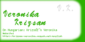 veronika krizsan business card